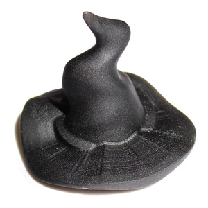 Chapeaux <span class=keywords><strong>de</strong></span> magicien sculptés à la main, noirs naturels en cristal obsidienne, 5 pièces, pour la décoration d'halloween, vente en gros - Product Image 1