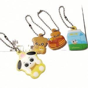 OEM <b>Cute</b> Animal PVC Keychain Small Puffy Voltage Sponge Key Charm Popular Style - Product Image 1