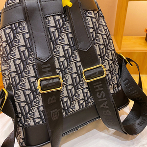 <span class=keywords><strong>Sac</strong></span> <span class=keywords><strong>à</strong></span> <span class=keywords><strong>dos</strong></span> tendance pour <span class=keywords><strong>femme</strong></span> en toile géométrique, style français de luxe, en polyester, grande capacité avec fermeture éclair pour l'université - Product Image 3