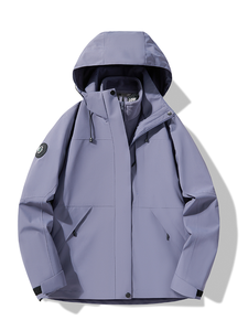 户外三合一可拆卸宽松透气抓绒防风防水软壳100克长拉链登山服 - Product Image 3