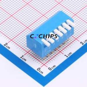 DL-07LT DIP Switch Through hole Component (THT),P=2.54mm Switch Piano Key Single Pole Single Throw 7 2.54mm - Product Image 1