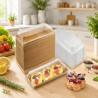 Boîte de papier kraft blanc brun Offre Spéciale boîte-cadeau de nourriture de boulangerie conteneur de Dessert petites boîtes à biscuits en papier kraft avec fenêtre transparente