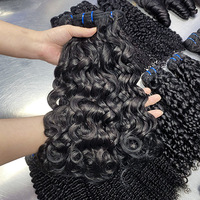 Extensions de cheveux humains vierges vietnamiens bouclés italiens, double trame, bruts, en gros