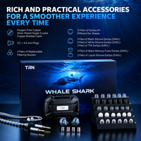 Écouteurs TRN Whale Shark à double prise équilibrée 3,5 mm et 4,4 mm, casque modulaire interchangeable pour amplificateur audio HiFi DAC DAP
