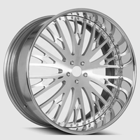 Jantes concaves en alliage d'aluminium forgé pour course de dragster, 19-26 pouces, grand rebord, finition polie, garantie à vie