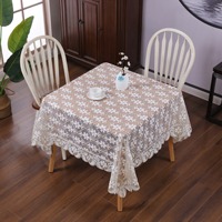 Nappes de table en dentelle organza brodée semi-transparente de luxe pour décorations de mariage, tissu élégant personnalisé pour l'art du thé et du café