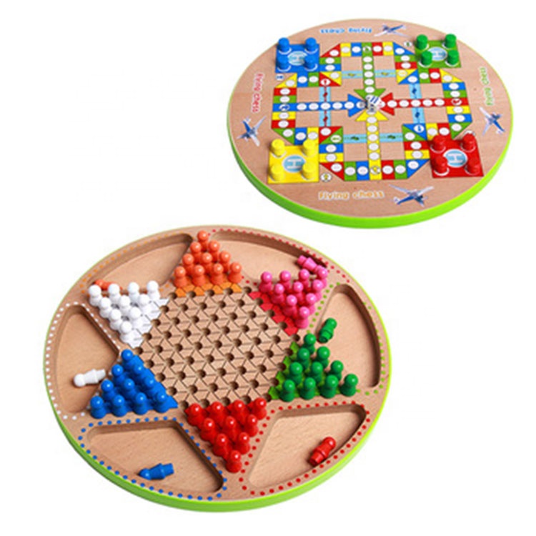 Образовательная настольная игра шашки самолет китайская деревянная Летающая шахматная доска