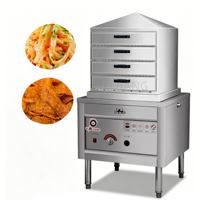 Cuiseurs vapeur multifonctionnels italiens pour nouilles froides, pains vapeur et rouleaux de riz, utilisés dans les restaurants.