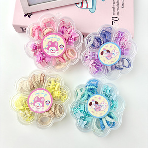 <b>Childrens</b> Hair <b>Tie</b> And Clip Set Candy Colors Elastic Hair Clips For Girls Daily Use - Product Image 1