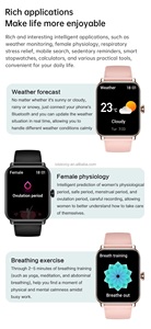Montre Connectée à Écran IPS de 1,83 Pouce, Système d'Exploitation Android, Étanche IP67, Suivi d'Activité, Moniteur de Fréquence Cardiaque et de Sommeil, Application, Forme Carrée - Product Image 5