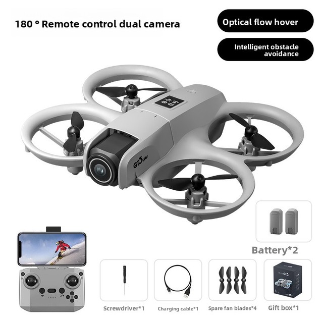 Hot Selling Mini 4K Obstacle Avoidance Foldable Drone GT3 Dual Cameras FPV LED Light 68g Optical Flow - Plastic