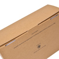 Grandes boîtes postales auto-scellantes d'emballage en papier ondulé brun avec logo personnalisé Boîte postale d'expédition de luxe pour colis déchirable