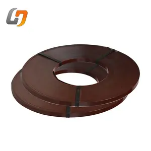 चीनी कारखाने उच्च गुणवत्ता ब्राउन चित्रित स्टील पैकिंग दीर्घकाय बैंड 20MM पट्टा 18 MM स्टील पट्टी बैंड के लिए पैकिंग