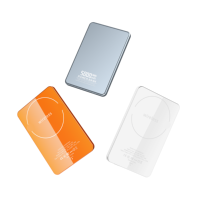 Batterie externe magnétique sans fil à charge rapide en alliage d'aluminium ultra-mince avec affichage lumineux, 15W 20W 5000mAh, pour téléphone et écouteurs