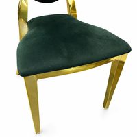 Chaises de banquet en métal doré en acier inoxydable pour mariages et événements, chaises de salle à manger de luxe en velours pour la location d'événements - Usine de Foshan