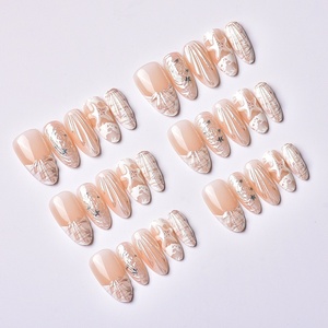 30 Piezas <span class=keywords><strong>de</strong></span> Uñas Postizas con Diseño <span class=keywords><strong>de</strong></span> Conchas Marinas en 3D, Estilo Resort, Forma <span class=keywords><strong>de</strong></span> Almendra, para el Verano, Arte <span class=keywords><strong>de</strong></span> Uñas <span class=keywords><strong>de</strong></span> Alta Gama - Product Image 3