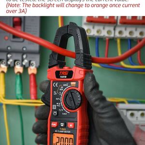 Pinza Amperimétrica Digital TASI TA811B, Multímetro Inteligente para Reparación de Automóviles, 600A AC/DC, Frecuencia de Corriente, Profesional - Product Image 6
