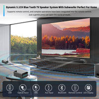 Téléviseur à écran LED sur mesure, système audio surround USB, barre de son Bluetooth, système de cinéma maison sans fil 5.1, caisson de basses