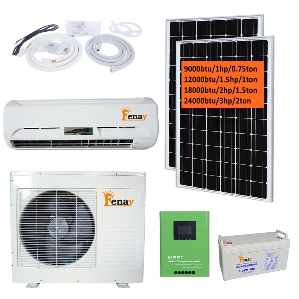 2022 Hot Sales Home 9000btu Solar Airconditioner Voor Afgelegen Gebied Zonder Power Verbinding