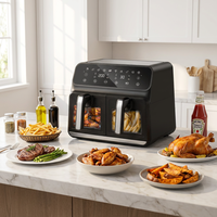 Friteuse à air numérique intelligente double 8 litres avec plateau personnalisable – Offre spéciale usine