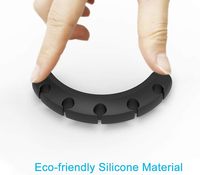 Attaches-câbles en silicone noirs adhésifs – Organiseur de câbles et support de fils pour une gestion optimisée
