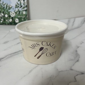 Bán Buôn Tùy Chỉnh Thiết Kế Tiramisu Bát Trái Cây Bánh <span class=keywords><strong>Slice</strong></span> Cup Kem Hộp Giấy Với Nhựa Bìa - Product Image 3