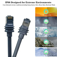 Cable Starlink Cat5e V3 de 23M/75FT, Kit Gen3 con Cubierta de PVC, Conectores RJ45, Conductor de Cobre Desnudo, Accesorios para Internet Satelital