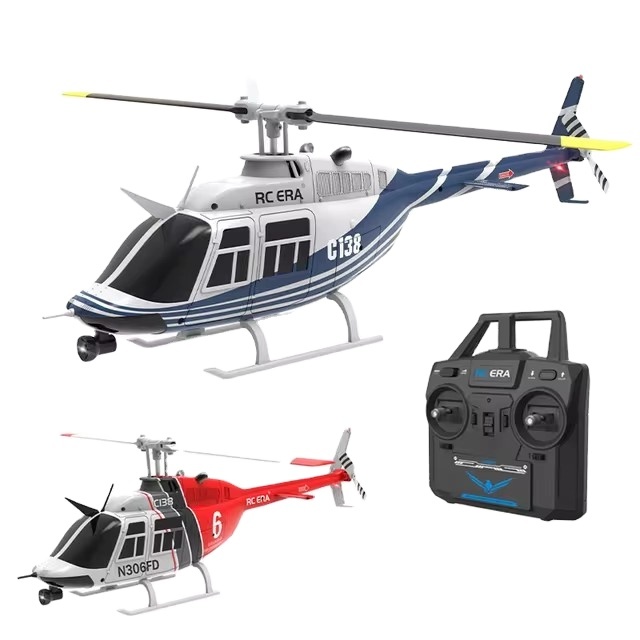 SJY-C138 RC Helicopter Single-rotor Altitude Flying Toy 2.4G 6CH Gyroscope RC Helicopter Optical Flow Positioning