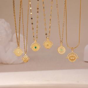 Collares de Acero Inoxidable Fundido, Novedad 2026, con Colgante de Sol y Ojo en Oro/Plata con Recubrimiento PVD, Joyería para Europa, Alemania, <span class=keywords><strong>Francia</strong></span> - Product Image 2