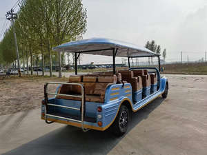 Voiture <span class=keywords><strong>de</strong></span> patrouille électrique rétro blanche 11 places avec carrosserie en acier, marque RENQI, pour les zones touristiques et les navettes hôtelières - Product Image 6