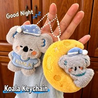Porte-clés en peluche mini koala mignon, pendentif de sac à dos, jouet en peluche doux, souvenir, cadeau kawaii
