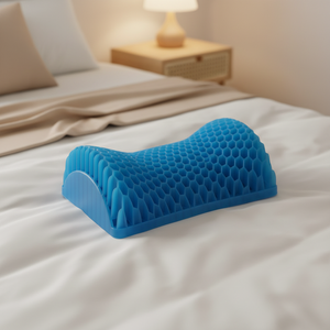 Almohada de Gel de Silicona con Diseño de Panal de Abeja para Automóvil, Espuma Viscoelástica Tejida Transpirable para Cuello y Columna Cervical - Product Image 3