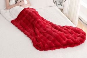 بطانية من الفرو الصناعي للأريكة بطانية فقاعية سميكة ناعمة مبطنة بأحجام مزدوجة مرجحة - Product Image 4