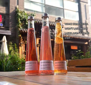 Vente en gros de bouteille de boisson en verre sans BPA de 250ml/330ml, bouchon à vis de conception de cône vide pour thé au lait infusé à froid, eau minérale, <span class=keywords><strong>tequila</strong></span> - Product Image 4
