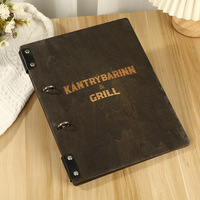 Porta Menús Personalizado A4 A5 con Logotipo, Carpeta de Menú de Madera Premium para Restaurante, Bar, Cafetería, Bebidas, Suministros para Bodas