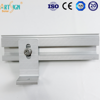 Composants de supports de montage solaire en aluminium anodisé 6005-T5 pour système solaire résidentiel et commercial sur toit en tôle