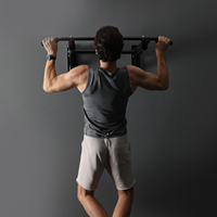 Barra de Dominadas de Acero Horizontal para Gimnasio en Casa, Fijada a la Pared, con Capacidad de Carga de 200 kg para Ejercicios de Fitness y Entrenamiento Muscular