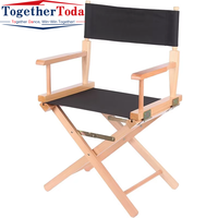 Chaise de réalisateur élégante, pliable, légère, durable, à cadre en bois, confortable, pour une assise relaxante, studios, événements en plein air, cinéma