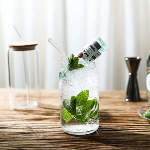 Transparent Glass Drink <b>Cup</b> With Straw Reusable For Coffee Cola Homemade Beverages Travel Use First Class Quality - Product Image 1