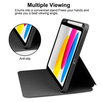 Étui pour iPad 11e et 10e génération, pour iPad 11 2025 A3354, coque arrière rigide transparente avec support pliable et porte-stylet, nouveau