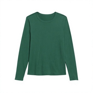 Camiseta de Manga Larga para Mujer, Cuello Redondo Clásico, Estilo Casual, Cómoda, Básica, Marca Privada, Venta al Por Mayor de Fábrica - Product Image 5
