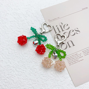 Al por mayor Llavero de <span class=keywords><strong>Cereza</strong></span> Sexy para Mujer con Abalorios, Colgante de Fruta, Cierre de Corazón, Llavero de Moda, Joyería Estética, Regalo, Accesorios a Granel - Product Image 2