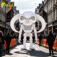Tête de Crâne Gonflable Publicitaire pour Halloween – Décoration Gonflable Effrayante pour Fêtes et Événements Horribles