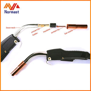 TCO # 2 unidades de conjunto de antorcha de soldadura MIG/MAG de cuello de <span class=keywords><strong>cisne</strong></span>, 200A, 60% de ciclo de trabajo, ergonómica, con boquilla de cobre duradera y protección de gas - Product Image 4