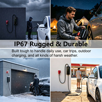 Chargeur rapide domestique mobile IP67 pour VE 11KW 22KW avec affichage du courant, réglage et fonctions de minuterie