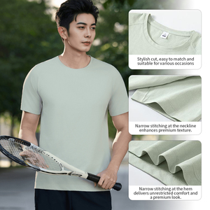 เสื้อยืดคอกลมแขนสั้นผ้าเทคโนโลยีน้ำหนักเบาสุดเท่รุ่นใหม่ปี 2026 สำหรับออกกำลังกาย - Product Image 3