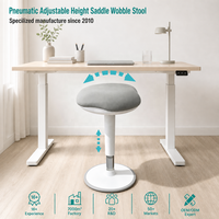 Siège selle ergonomique pour assise active, tabouret réglable en hauteur pneumatique pour bureaux et espaces de travail pour adultes
