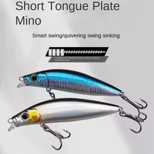 Luya appât perche espagnol maquereau leurre de pêche écarlate système de mouche morte plaque de langue courte revêtement Laser Mino pour la natation complète - Product Image 5