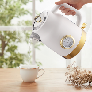 Hervidor Eléctrico de Lujo de Acero Inoxidable, Hervidor de Agua de Ebullición Rápida, Tetera Retro, Calentador de Agua con Certificación ETL - Product Image 4