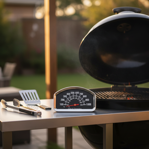 Thermomètre de four étanche en acier inoxydable bimétallique avec grand cadran, jauge de température pour <span class=keywords><strong>barbecue</strong></span>, accessoires pour <span class=keywords><strong>couvercle</strong></span> de four Kamado - Product Image 1